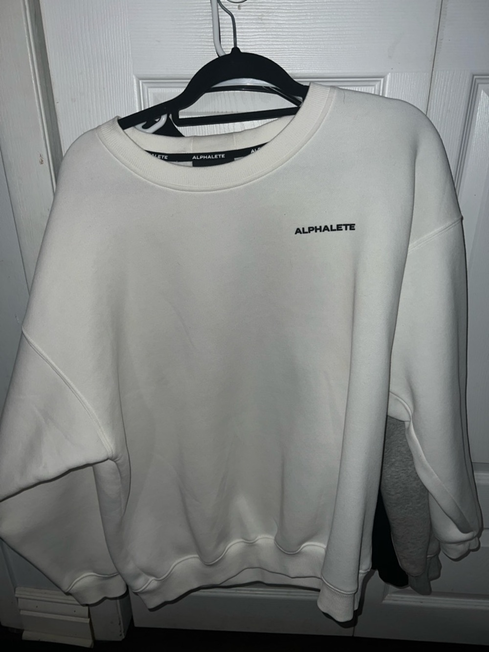 Alphalete Cream Crewneck Sweatshirt with Small Logo